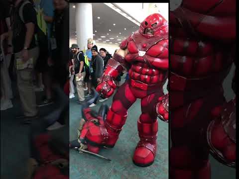 How I greet Deadpool when I see him   #cosplay #marvelcosplayer #deadpool #juggernaut #cosplayer