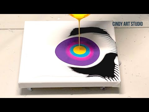 Acrylic pearl pour easy. Back to Basics acrylic pouring. Acrylic puddle pour for beginners.