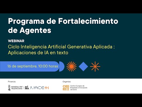 Webinar Aplicaciones de IA en texto | Ciclo Inteligencia Artificial Generativa Aplicada