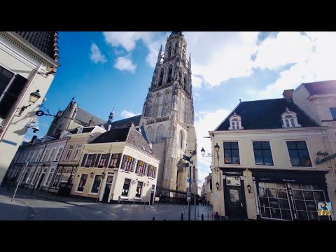Breda (Netherlands) Cycling through City Center