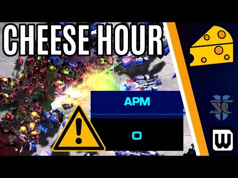 The Starcraft 2 Cheese Hour - Mid Game AFK CHALLENGE?! (ZERO APM)
