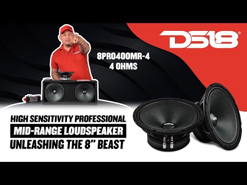 DS18 PRO 8” High Sensitivity Professional Mid-Range Loudspeaker 200 Watts Rms 4-Ohm