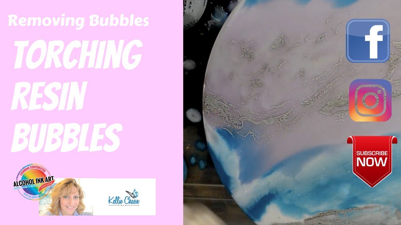 Resin Art Zen Disk - How to Use a Torch to remove Air Bubbles in Resin