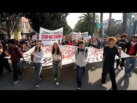 Video Thumbnail: Thousands march across US cities during anti-ICE strike