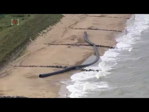 Beachgoers Shocked After Gigantic Norwegian Pipes Wash Up on UK Shores