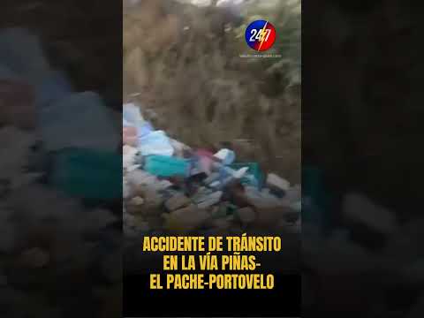 CAMIÓN DE SUPERMERCADO SE ACCIDENTÓ EN LA VÍA PIÑAS–EL PACHE–PORTOVELO