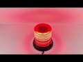 Červený LED maják - 144x 1W LED / 12-48V / pevná montáž / ECE R65 (ø 178 x 160 mm) - Video Youtube