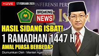 Download lagu 🔴 AWAL PUASA RAMADHAN 2026 BERPOTENSI BERBEDA! Sidang Isbat 1 Ramadhan 1447 H - Menteri Agama RI mp3