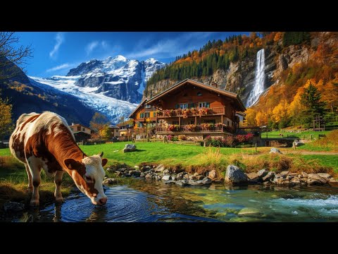 Most Beautiful  Village In Switzerland🇨🇭Unreal Beauty In Swiss Alpine Valley🏔️