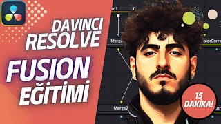 15 Dakikada DAVINCI RESOLVE FUSION Öğren! (Davinci Resolve Dersleri)