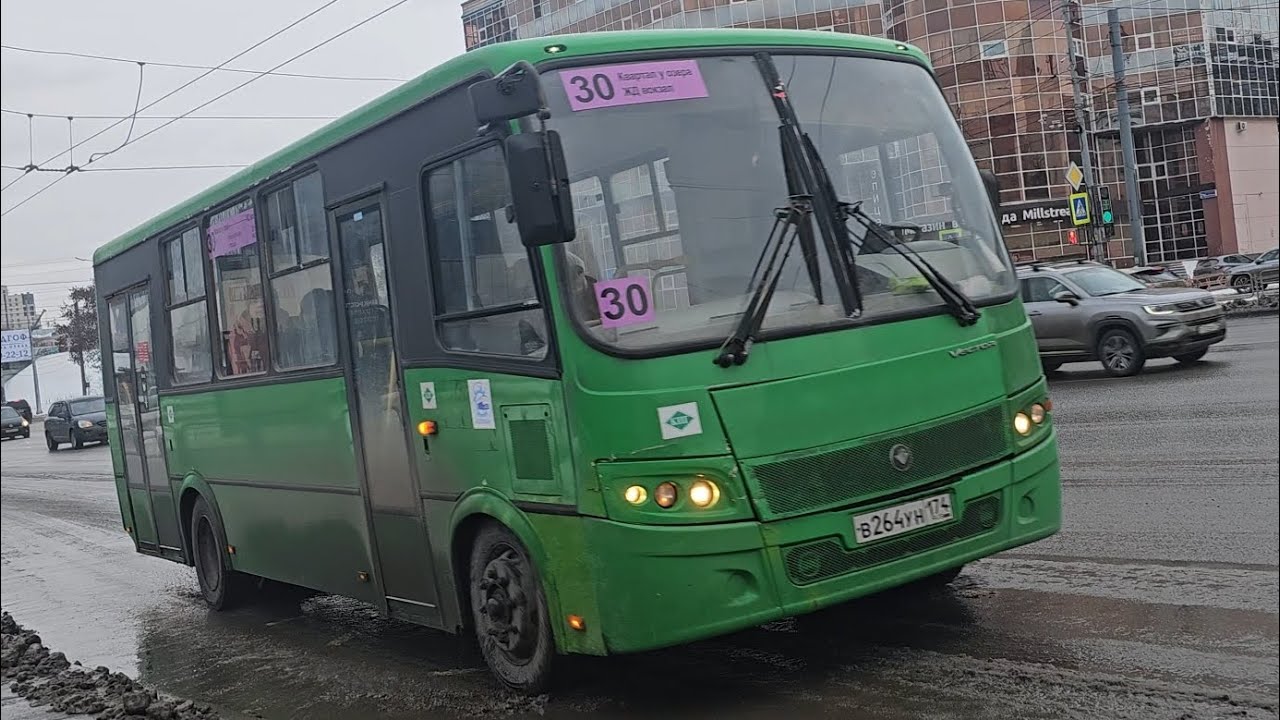 поездка на автобусе паз 320414-14 ( 2019 г.в ), в264ун174, маршрут 30