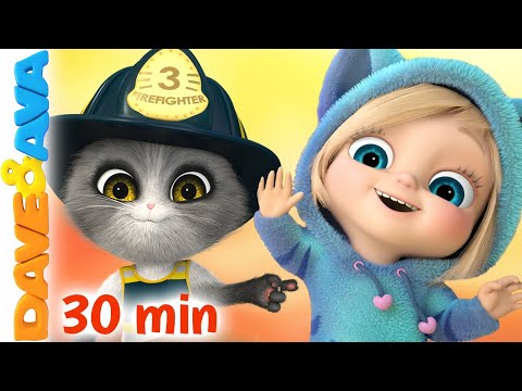 ☺️ Five Little Firemen and More Nursery Rhymes | Bingo Song | Baby Songs by Dave and Ava ☺️