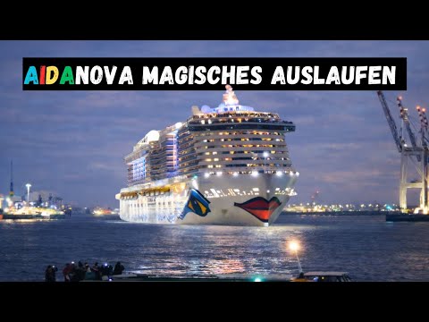 AIDAnova zwischen Hafenlichtern | Live auf der Elbe (24.01.2026)