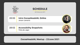 CocoaHeadsNL Online Meetup, 23 June 2021