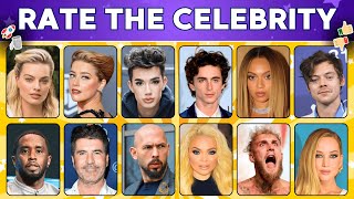 Can You Rate These Celebrities? 🎬✨ Rate the Celebrity Quiz! 🔥