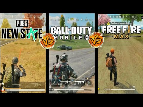 PUBG new state vs Call of Duty Mobile vs Free Fire Max