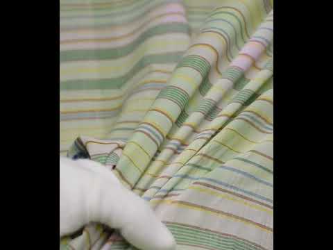 Check Multicolor Pure Cotton 60 GSM Handwoven Fabric — video