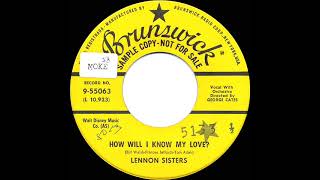 1958 Uncharted 45s: Lennon Sisters - How Will I Know My Love?