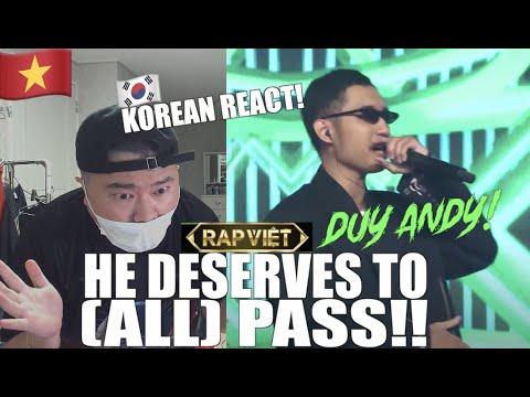[EXCLUSIVE!]🇻🇳🇰🇷🔥Korean Hiphop Junkie react to  Duy Andy [Rap Việt] (VNM/ENG SUB)