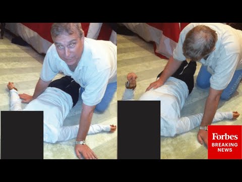 Latest Epstein Files Appear To Show New Photos Of Ex-Prince Andrew Crouched Over Redacted Person