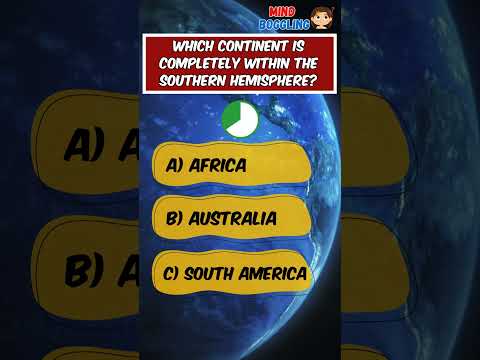🌎 Which Continent Lies Entirely in the Southern Hemisphere? 🤔 | #trivia #quiz #geography #shorts