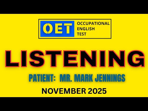 OET Listening Sample for Nurses | OET 2.0 Listening Practice 2025 | OET 2.0 Online Classroom