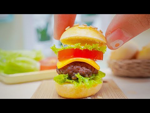 Miniature Popeyes Chicken Sandwich | ASMR Cooking Mini Food Sounds