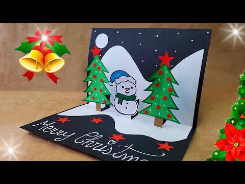 🎄 Cómo hacer una tarjeta de Navidad 🎄 Ideas de tarjetas Navidadeñas | Handmade Card For Christmas