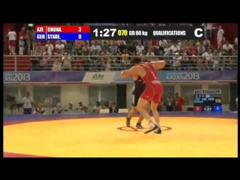Universiade Kazan 2013 // Rasul Chunayev AZE) -  Toni Stade (GER)  1/16 Finale