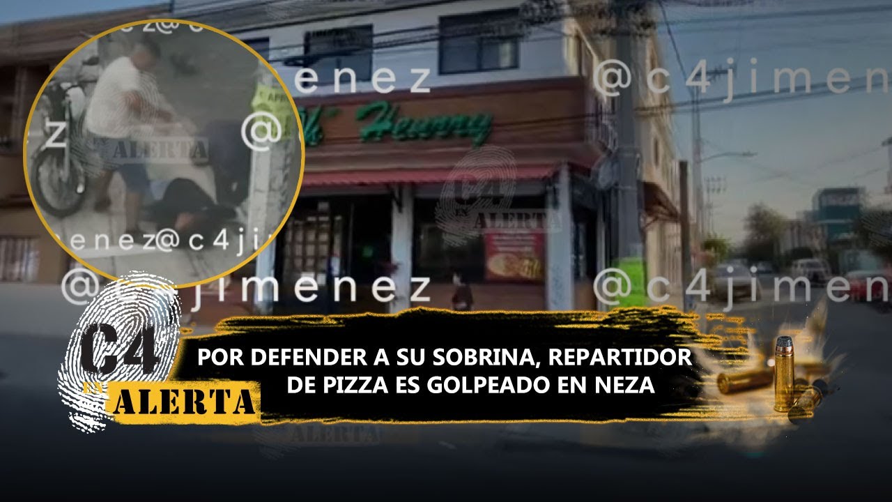 Víctor, repartidor de pizzas, fue golpeado en Neza por defender a su sobrina