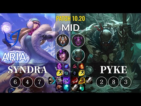 CGA Aria Syndra vs Pyke Mid - KR Patch 10.20