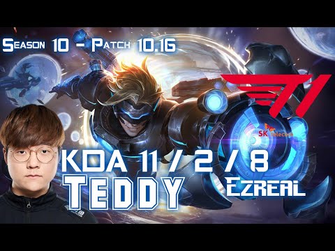 T1 Teddy EZREAL vs ASHE ADC - Patch 10.16 KR Ranked