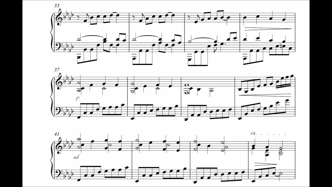 'Romance' Piano Sheet Video