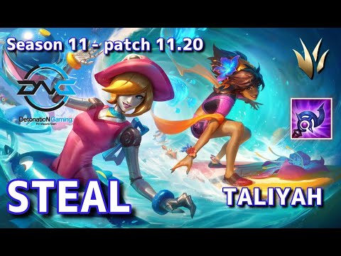 【EUWサーバー/M1】DFM Steal タリヤ(Taliyah) VS ポッピー(Poppy) JG - Patch11.20 EUW Ranked【LoL】