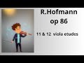 R. HOFMANN,  Nr 11 & 12, op 86, viola etude