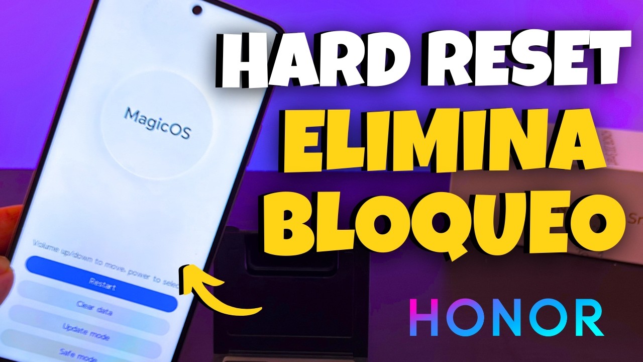 Video de hard reset completo del HONOR Magic 8 Lite
