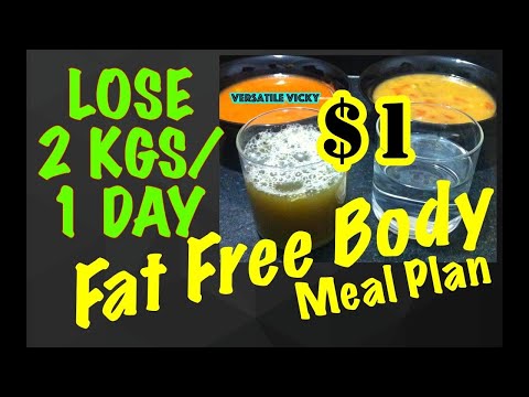 Fat Free Body Meal Plan / Lose 2Kg in a Day | Pumpkin Soup Diet Versatile Vicky Video