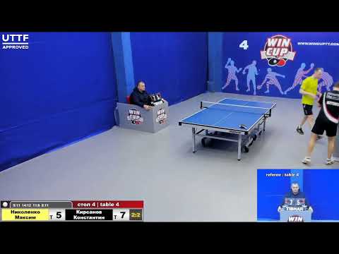 16:30 Николенко Максим 3-2 Кирсанов Константин   стол 4  Юг-3  29.01.21