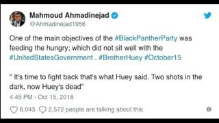 Former President of Iran Quotes Tupac's Changes to Honor the Black Panthers