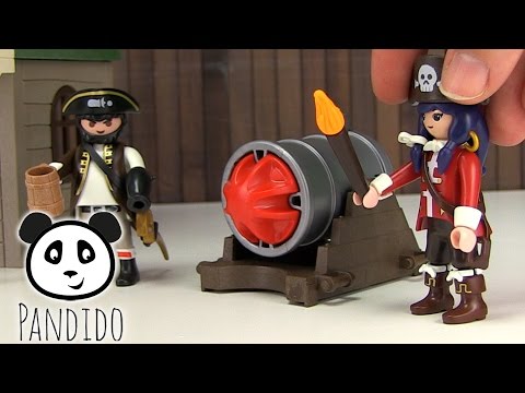 PLAYMOBIL Super 4 ☠ Juego de piratas 💣 Demostración y armado del juguete - Pandido TV Español