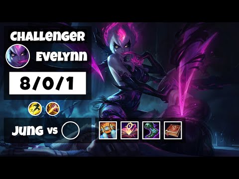 Evelynn vs Xin Zhao EU Challenger JUNGLE (8/0/1) - v11.12