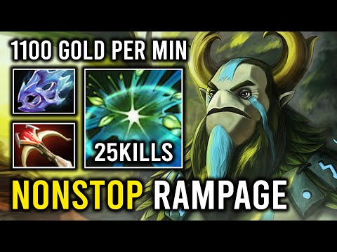 WTF Nonstop Rampage 1100 GPM Brutal Right Click Unlimited TP Carry NP Dota 2