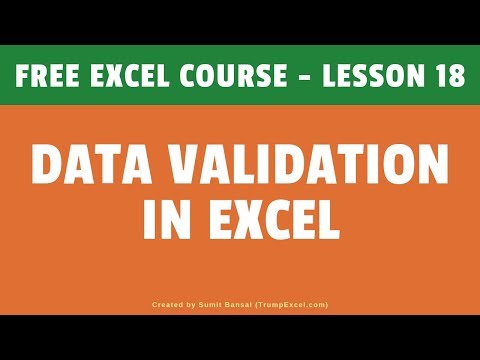 Data Validation in Excel | Drop-down lists | FREE Excel Course ...