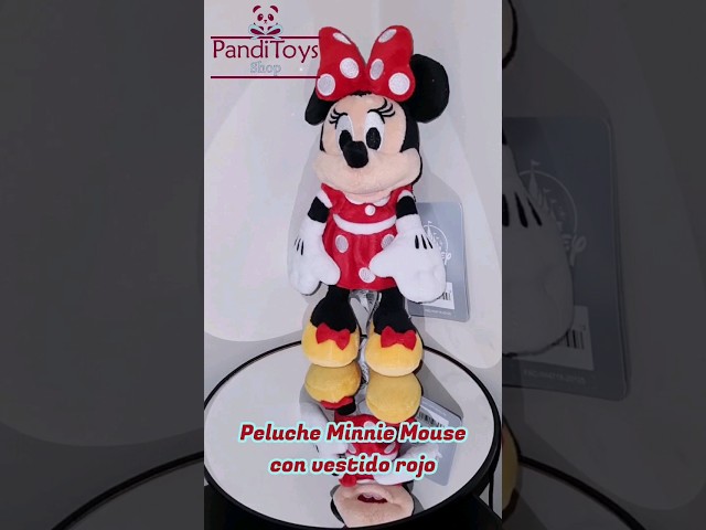 Vídeo relacionado con Disney Store Official, Minnie Mouse, Peluche pequeño con Vestido Rojo clásico de Lunares, 23 cm