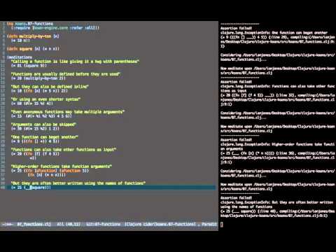 Clojure Koans: Functions