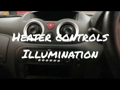Citroen C3 Heater Controls Illumination Fix : Replace Light Bulbs