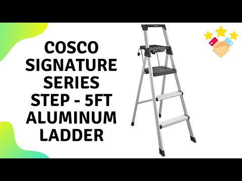 COSCO 20502ABL1E Signature Series Step - 5ft Aluminum Ladder - Black Overview