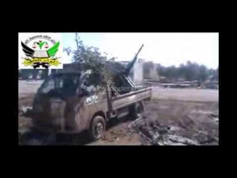 التصدي للطيران الحربي من قبل لواء الحق في مدينة جاسم في ريف درعا