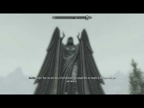 What happens if you go to Meridia's statue before getting her beacon? | Skyrim