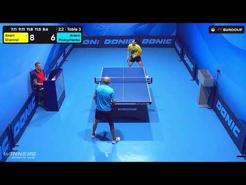 16:45 Andrii Shamrai - Artem Maksymenko 22.09.2023 TT Euro.Cup Ukraine Star. TABLE 3